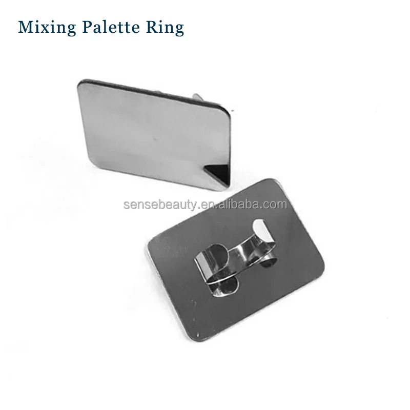 Stainless Steel Cosmetic Mixing Palette with Spatula MOQ for Logo by Laser
