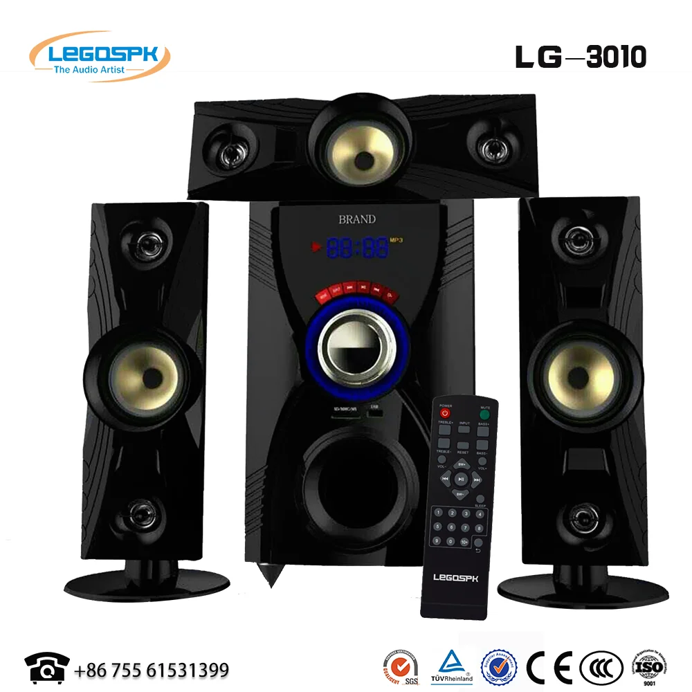 3 1 акустическая система для домашнего кинотеатра с сабвуфером Поддержка USB SD FM BT пульт дистанционного