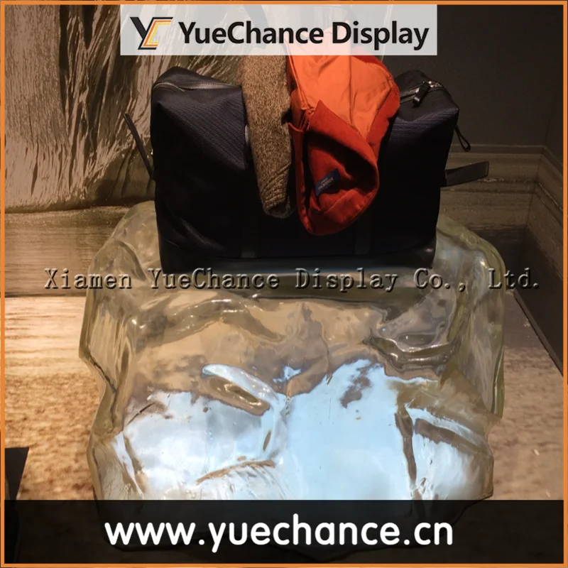 Winter window display props transparent resin Decoration artificial ice block