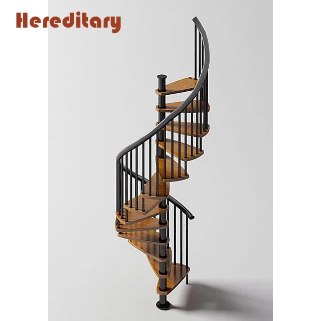 Small space used metal wood stair step spiral staircase canada design