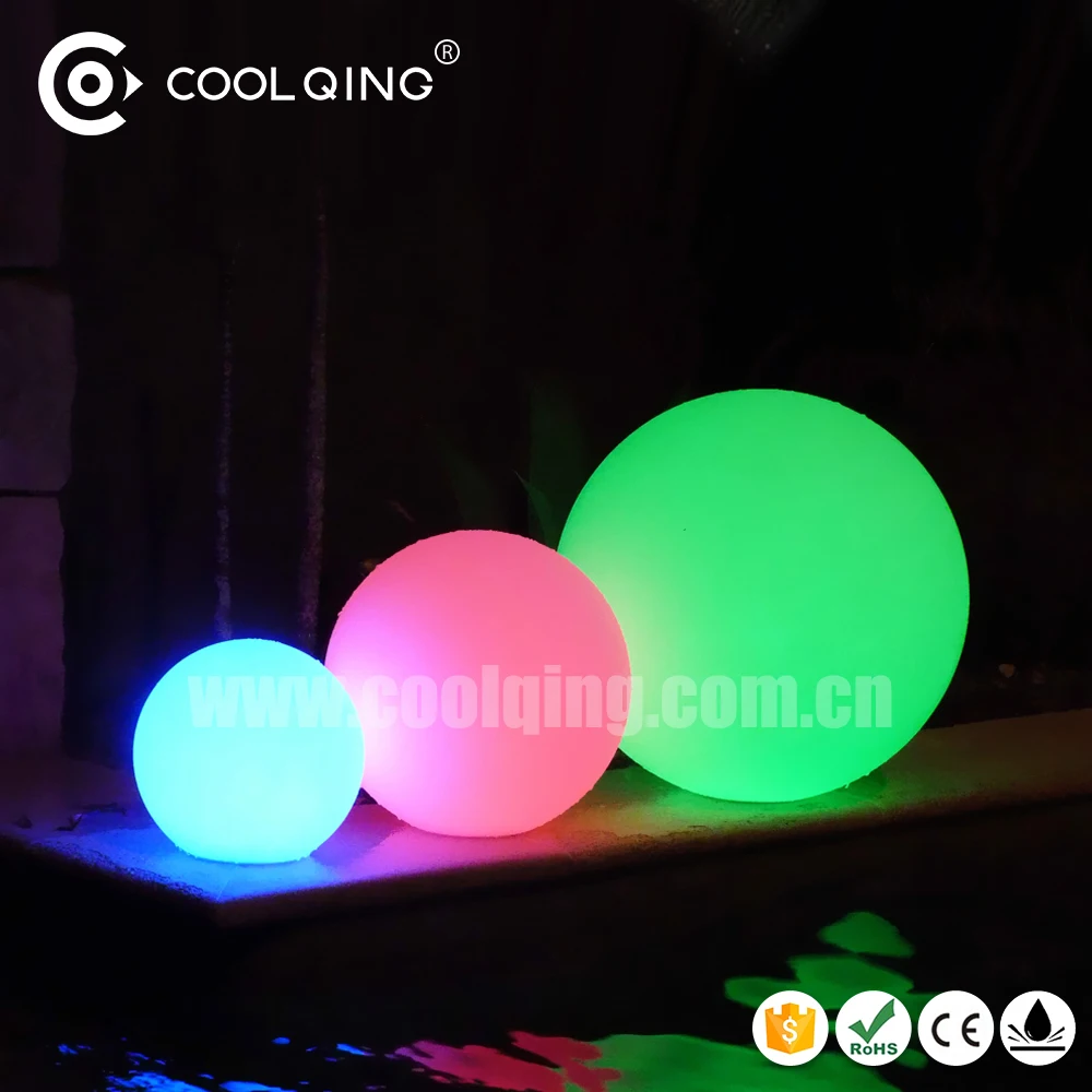 16 color changing rechargeable led light bowling ball for outdoor led crystal magic ball light