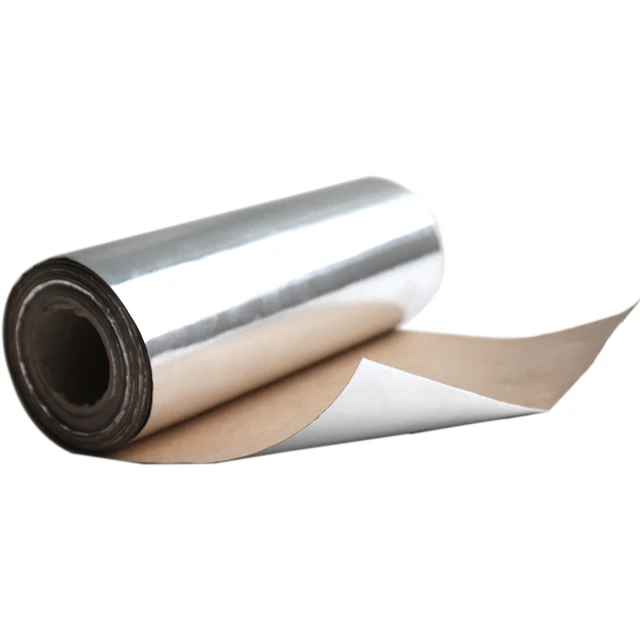 Silver or Gold Kraft Paper Laminated or Backed Aluminum Foil Paper for Tea Coffee Butter Powder Packaging With Printing