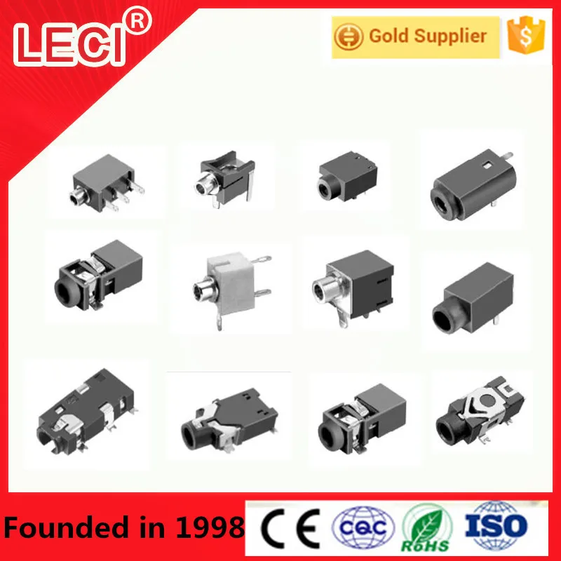 2.5/3.5mm SMT/SMD earphone jack for Audio female