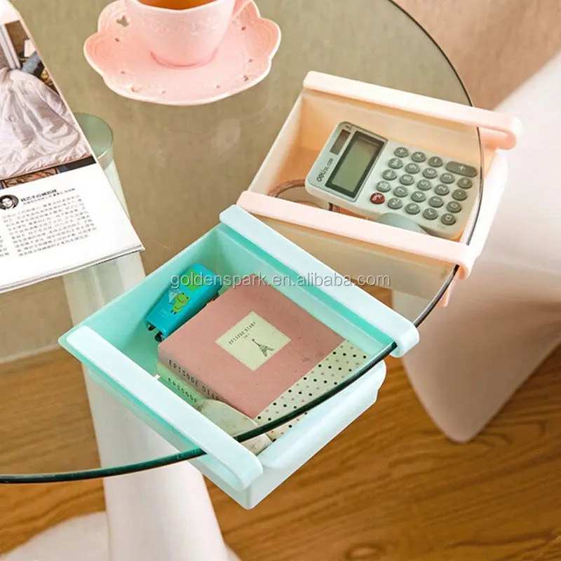 Slide Kitchen Fridge Space Freezer Organizer Saver Storage Rack Shelf Holder