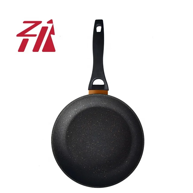 28CM High quality aluminium cookware fry pan for non stick orange egg frying pan non-stick pan