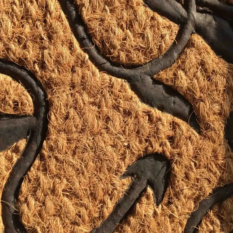Half Round Semi Circle Home Coco Fiber On Rubber Door Mat