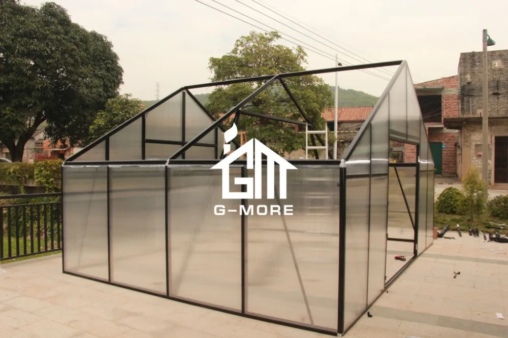 G-MORE Titan/Grange Series, 5M Width/14M length, Super Strong Aluminum/10MM Polycarbonate Large Commercial Greenhouse(GM32514-B)