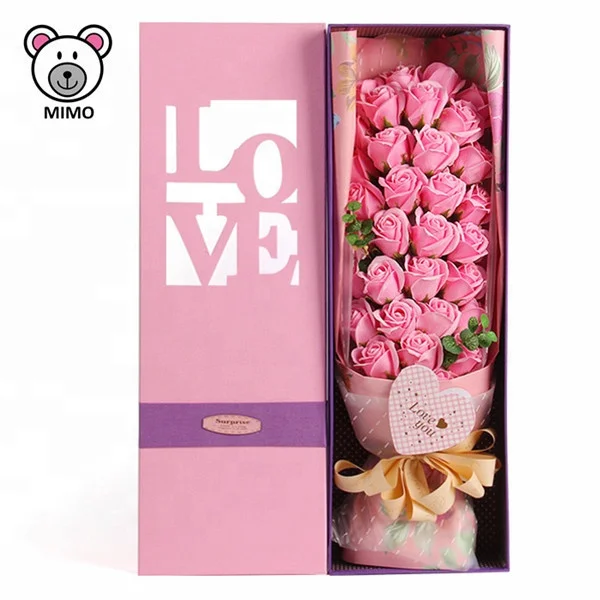 Beautiful Cartoon Kids Artificial Flower Bouquet Boxes New Valentine Day Gift Custom LOGO Handmade Artificial Sunflower Bouquet