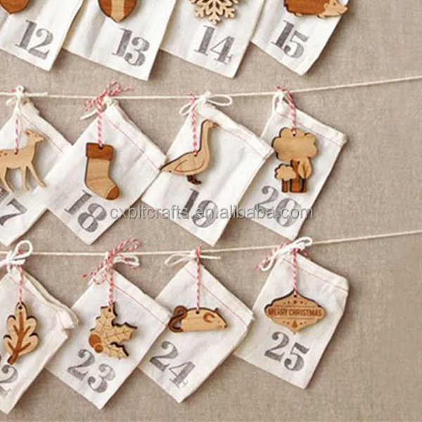 Handmade Christmas Ornament Wooden Advent Calendar
