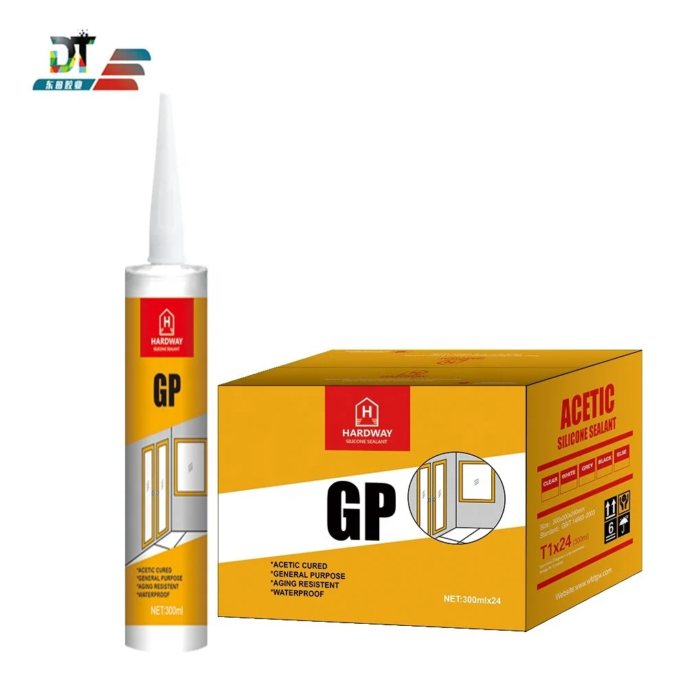 
100% adhesive glue cure multi-purpose acidity silicone gel sealant 