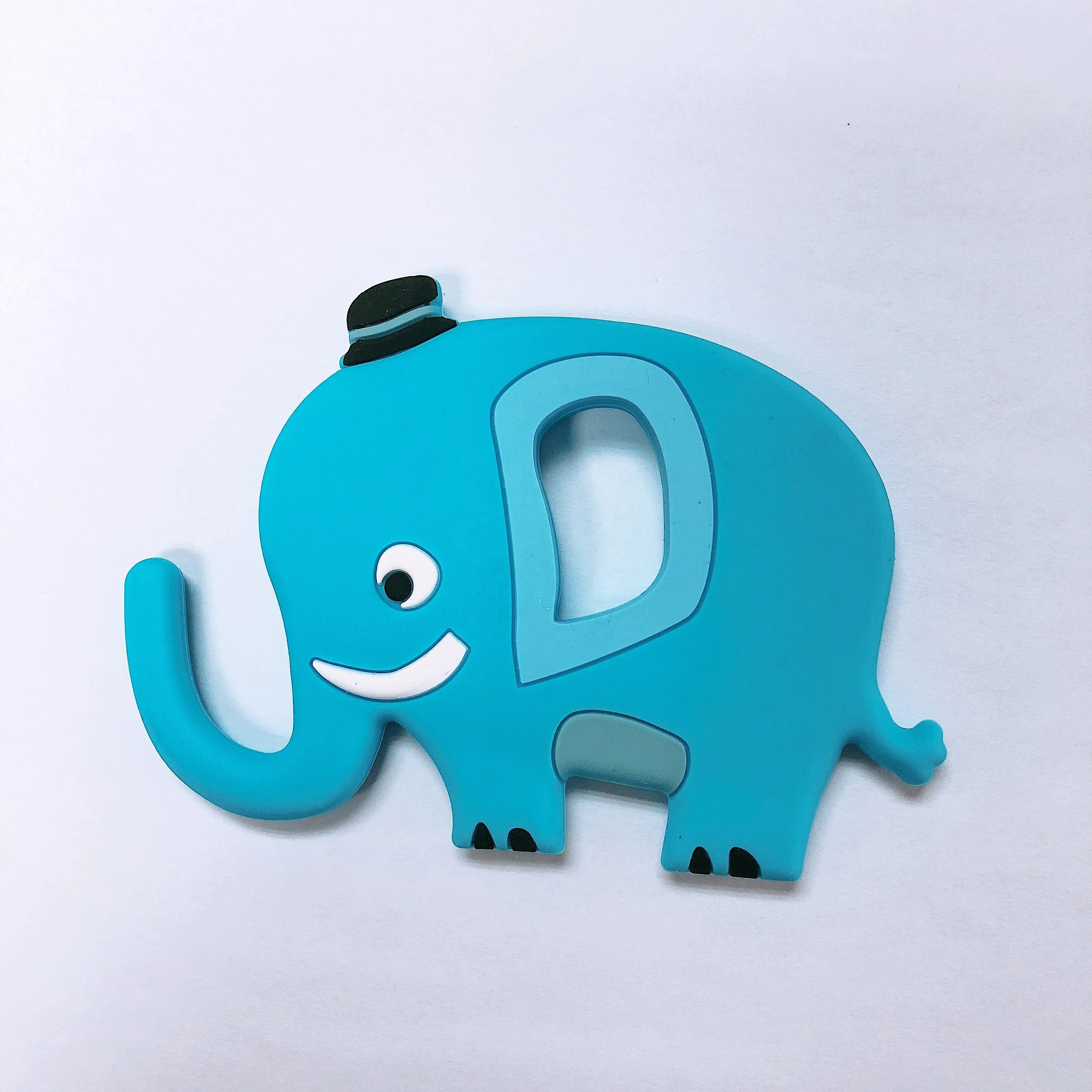 
Original Design Silicone Customizable Color Elephant Baby BPA Free Teething Toy Teether 