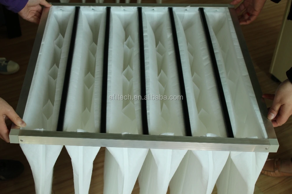 HVAC fine filtration synthetic/fiber glass bag filter/pocket bag air filter F5 F6 F7 F8 F9