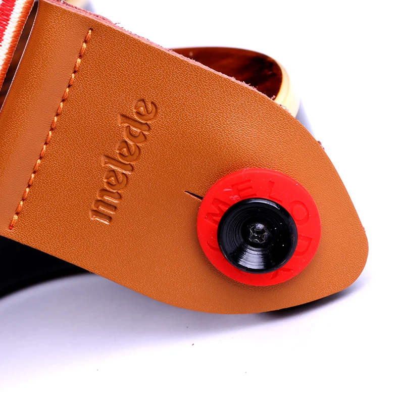 Guitar Strap Chinese Red and Orange Porcelain Adjustable Guitar Strap Unique Gift for Guitarist