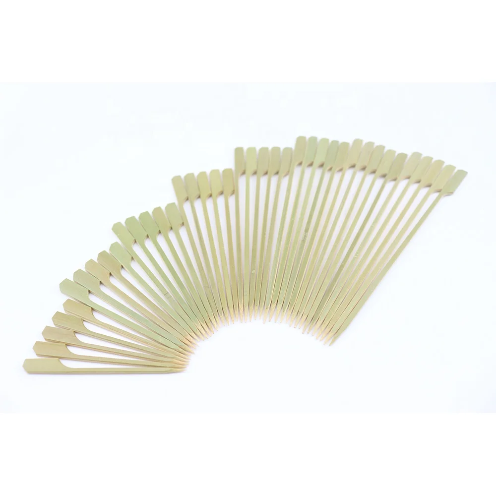 Purely natural bamboo barbecue  grill tools flat wooden bbq sticks skewers