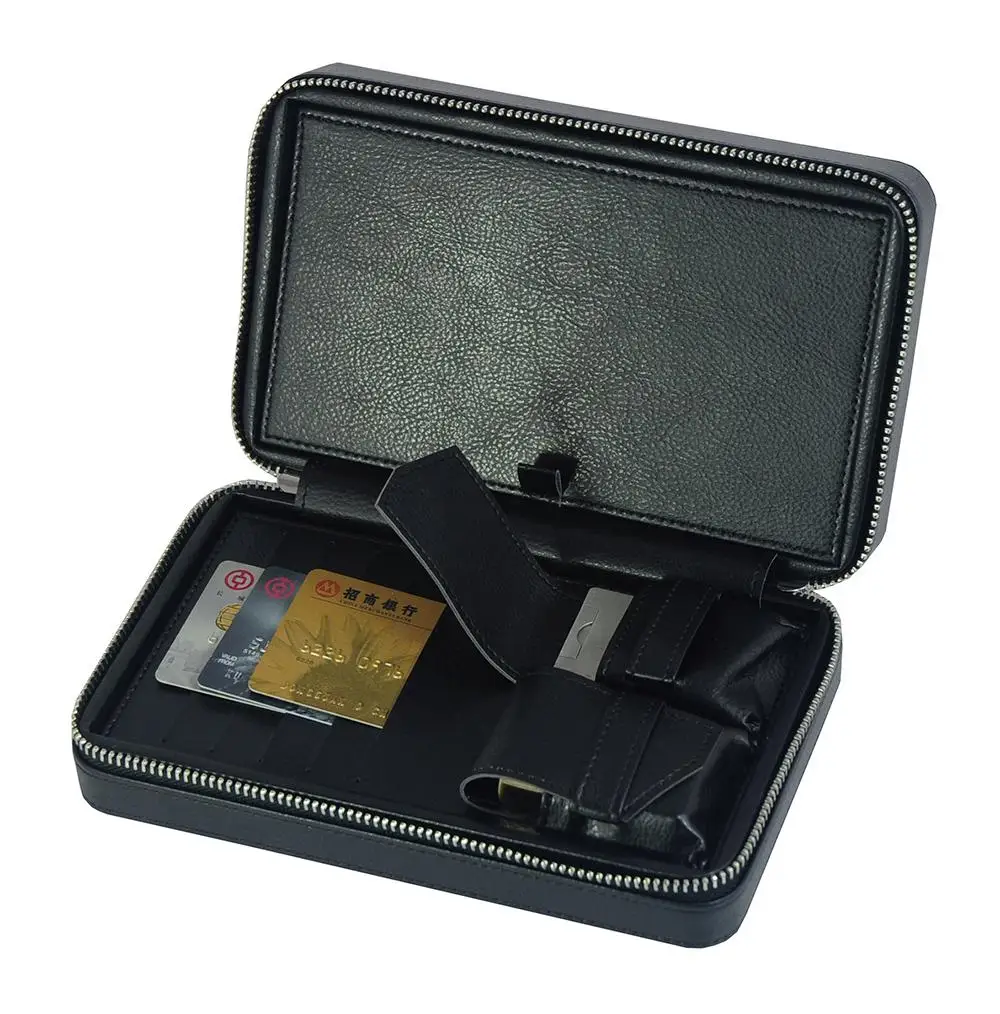 
Personalized Accessorized Traveler Portable Cigar Humidor Case 