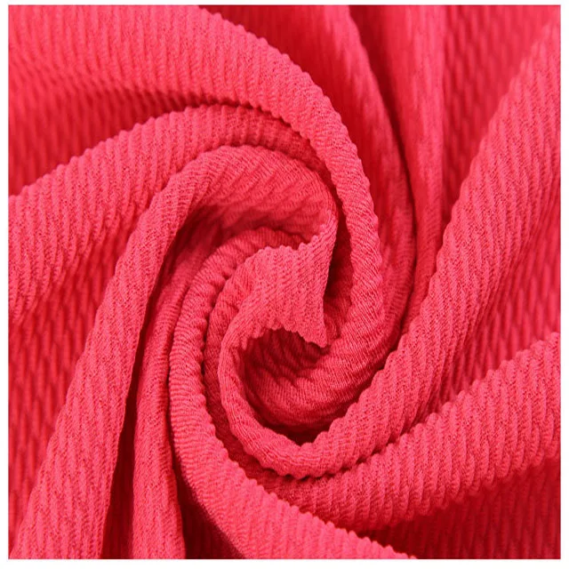 FDY blend DTY spandex crimp cloth bubble fabric for lady dress garment