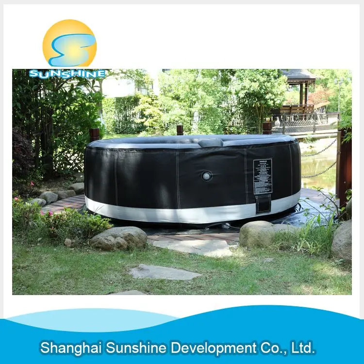 China wholesale low price hot tub spa 6 Person Square Automatic inflatable bathtub   inflatable bubble whirlpool spa tub outdoor
