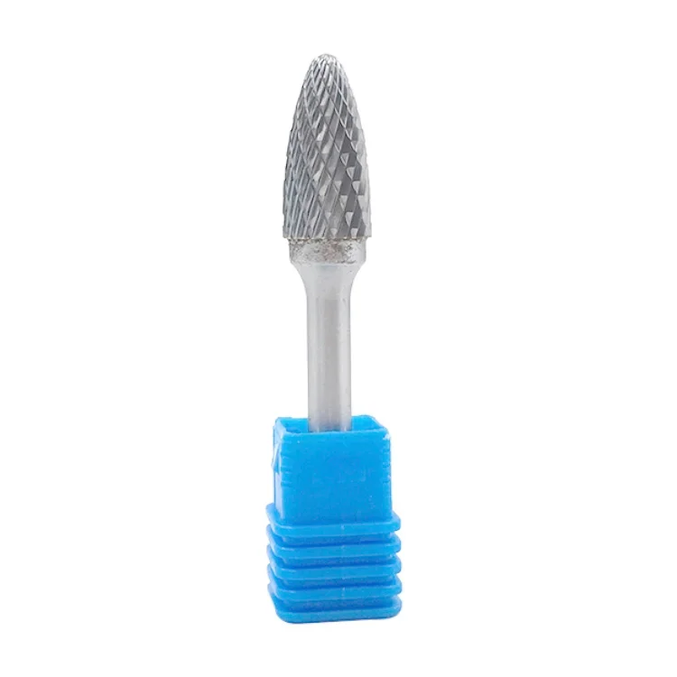 Elliptical cylinder carbide burr double cut dental burs