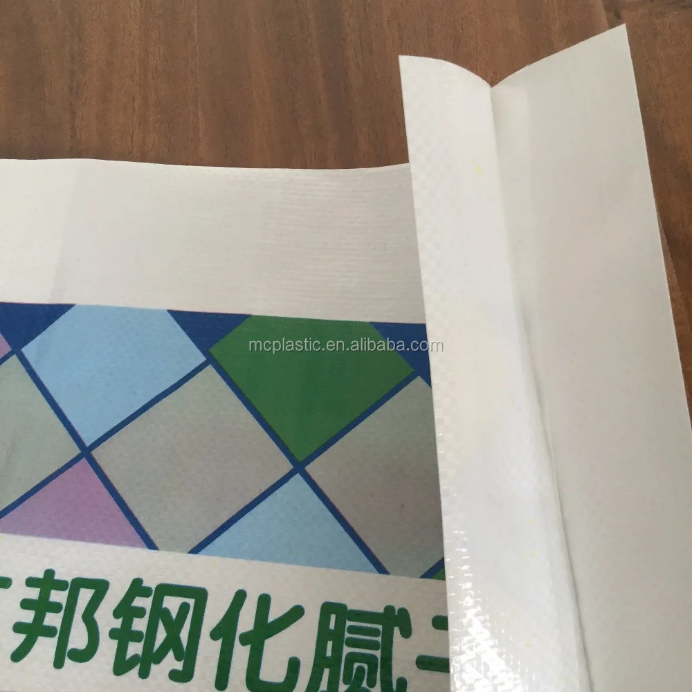 
printed pp woven bag packing building material 