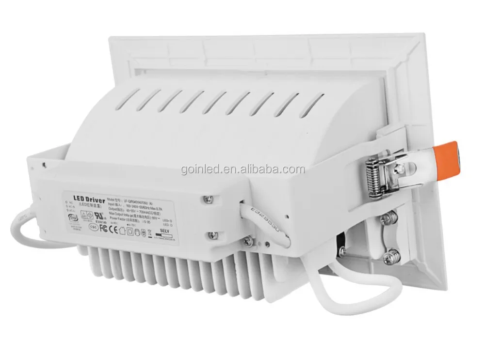 DALI 40W rectangular recessed led downlight 40W SAMSUNG 5630SMD adjustable shop lighter 40W projector led with lifud driver