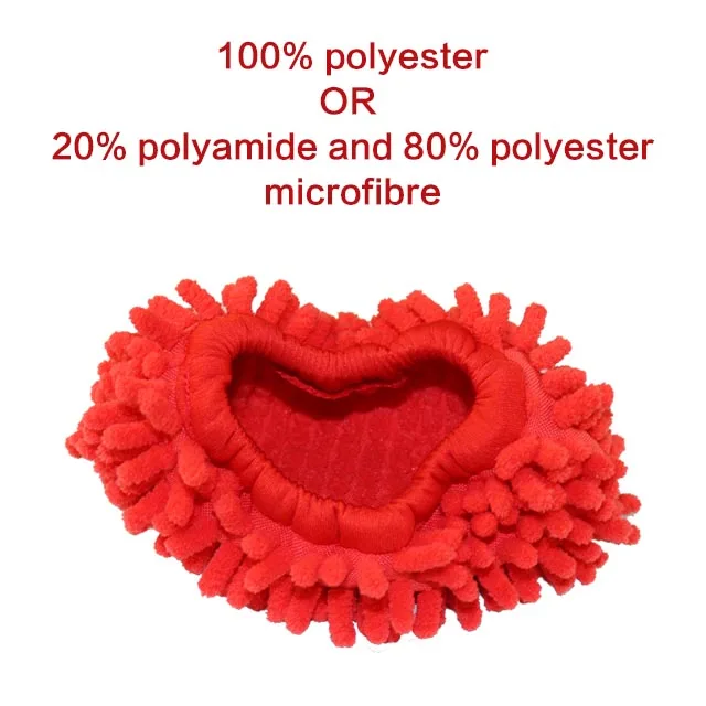 
Wholesale Custom Red color chenille shaggy fabric mop cleaning microfiber cloth korea in roll 