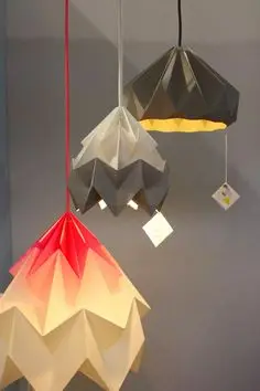 Hot Sell Amazing Origami Lamp Shade Blue Lanterns