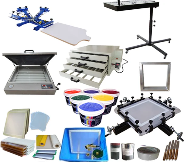 NS401-MR 4 color 1 station Manual rotary carousel offset screen printing press machine with micro-registration