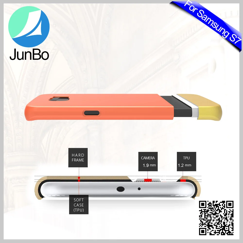 Alibaba Оптовая Новые Продукты Прибытия ТПУ + PC Слайд Задняя Крышка Крышка Для Samsung Galaxy S7