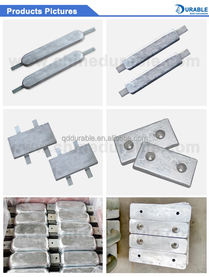 Cathodic protection anode aluminum anodes sacrificial for ships hull welding type and bolt type