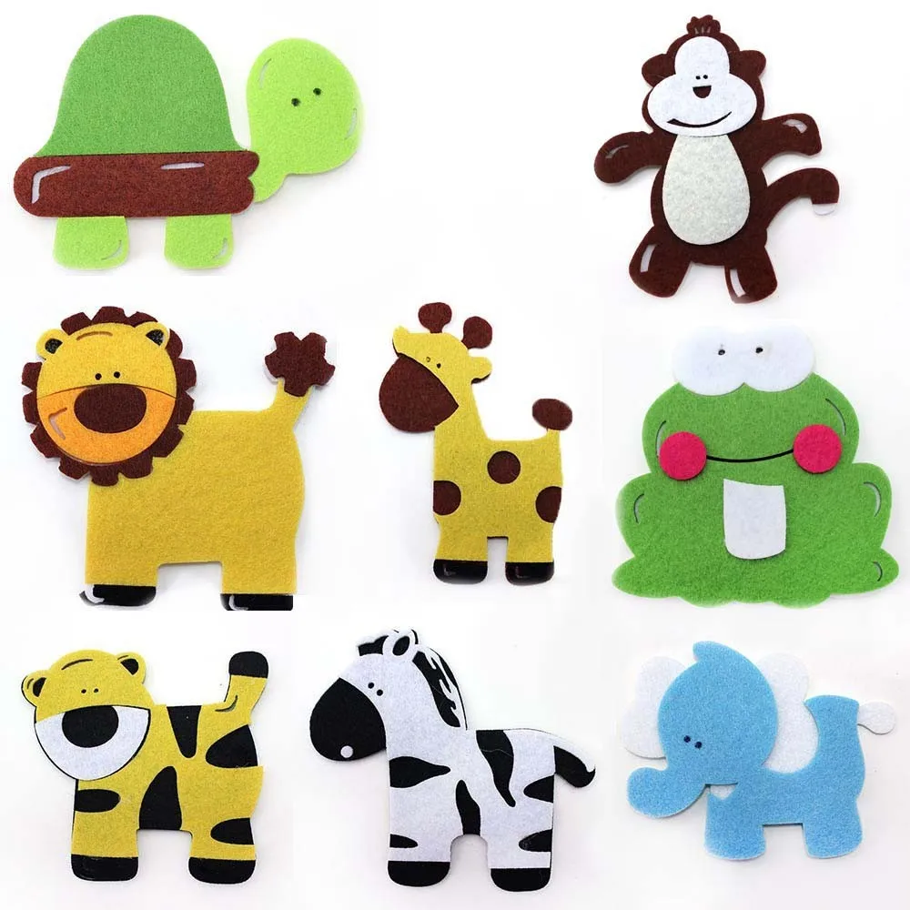 
Non-woven Felt Zoo Animal die Cut out Shapes for Handcrafts Art Projects Home Classroom Decoration 