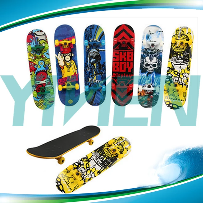 4 wheels skate longboard, 31inch wooden longboard 9ply canadian maple skateboard