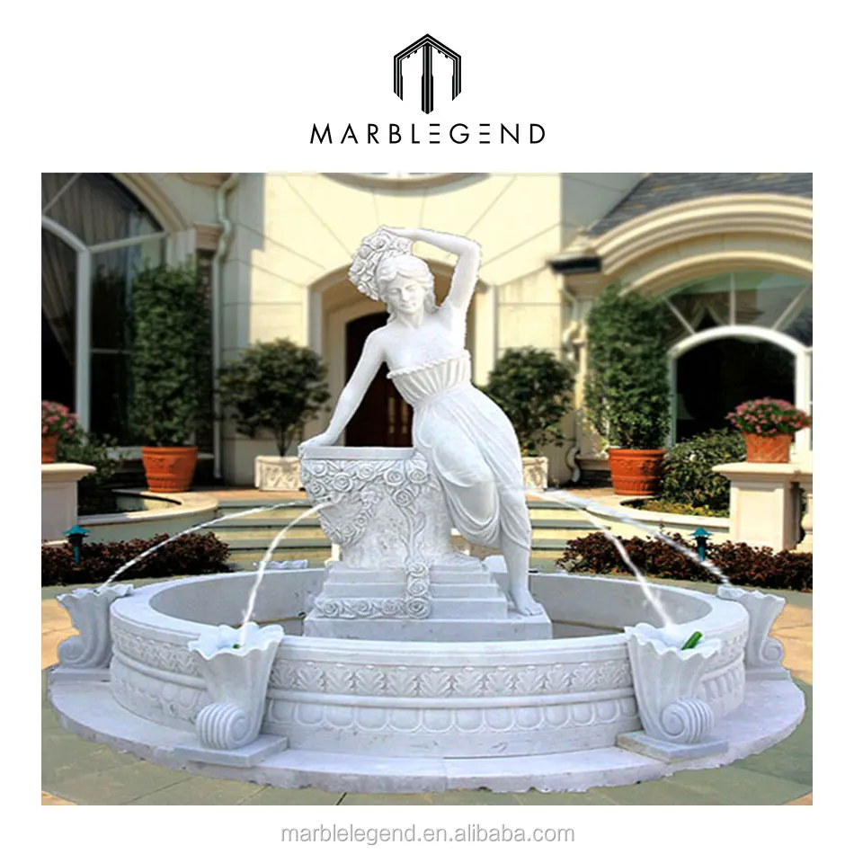 Marble fountain garden statue concepts nude women fountain stone sculpture