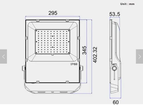 
SMD3030 new design super slim 105-115lm/w 50w led flood light 