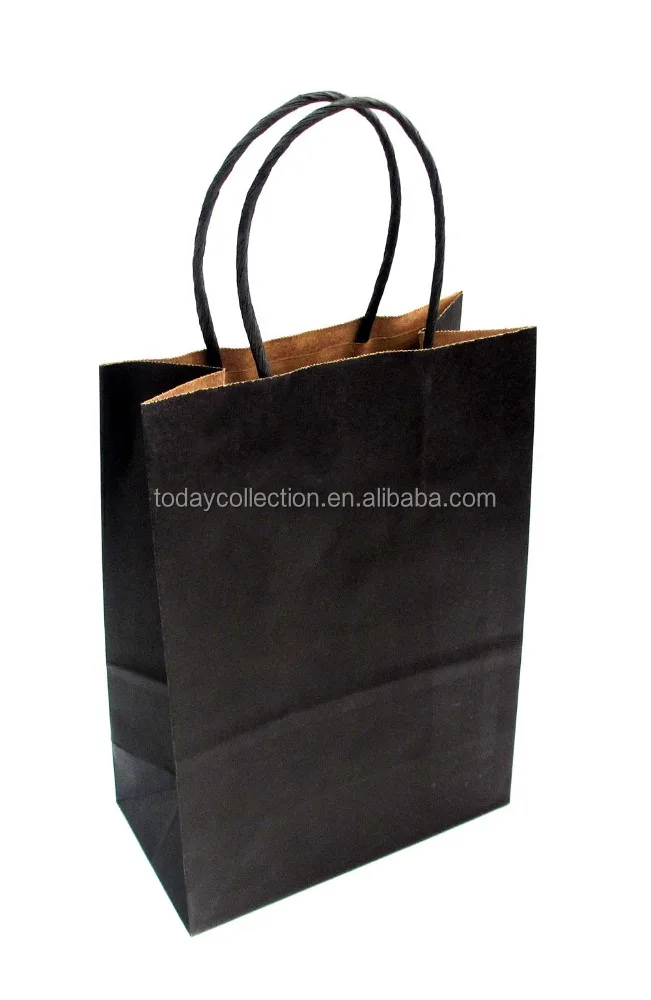 Green plain 120g kraft liner paper bag 21*27*11