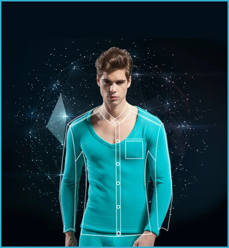 Lower V-Neck Winter Heated Thermal Underwear Polartec Fleece Polypropylene Young Men Baselayer Underwear