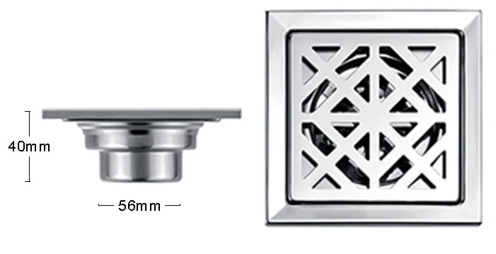 Sanitary ware casting stainless steel bathroom thin cover floor drain trap