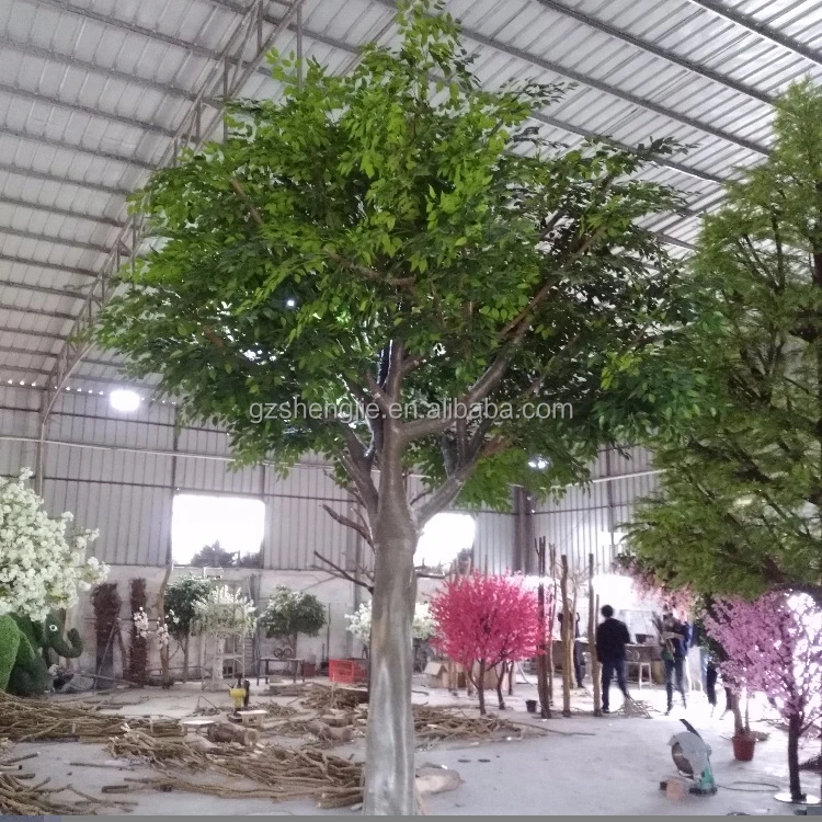 2018 new design artificial plastic fake ficus banyan big tree for indoor& outdoor decor