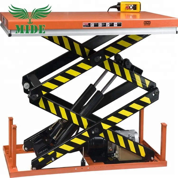 hydraulic cargo lift stationary scissor lift platform