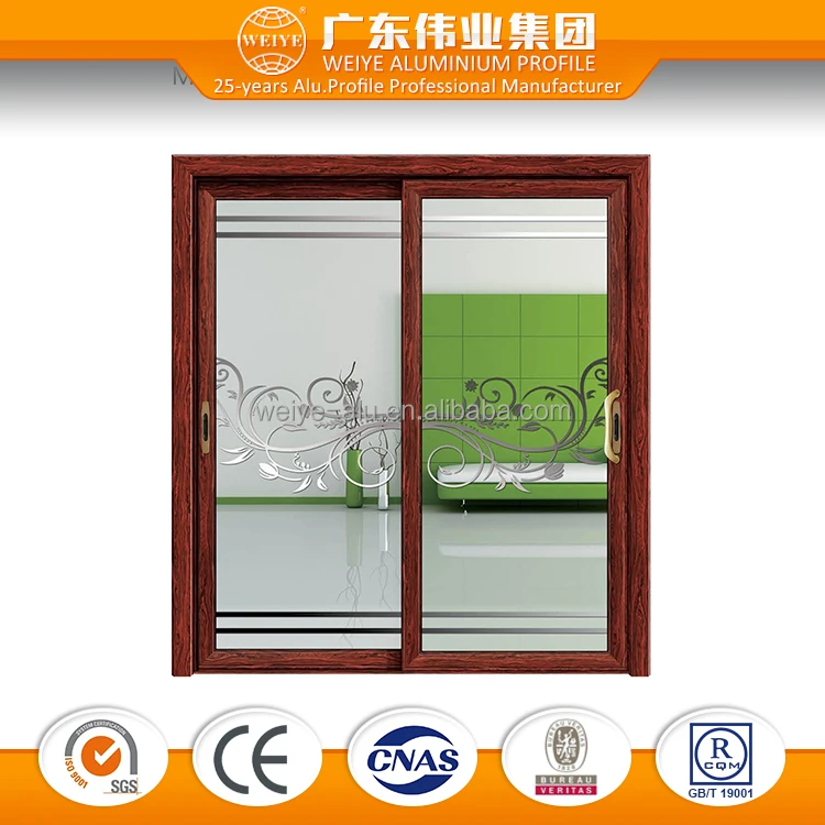
2020 Factory direct sell 4 /2 panels glass door Durable alloy aluminum sliding glass door 