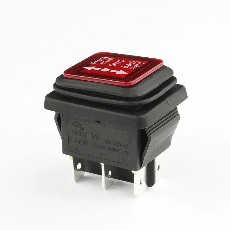 Hot Sell KCD2 6 Pin T125/55 DP/TT on off on Rocker Switch 3 Position 20A 250V AC