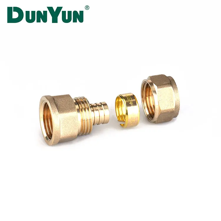 Excellent Quality Straight Through Brass Pex Pipe Fittings Union Connector