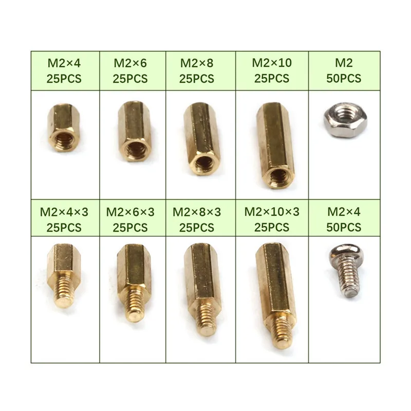 Professional bolts and nuts brass copper stand off kit hex column spacer wholesale screws screw nut fastener tool