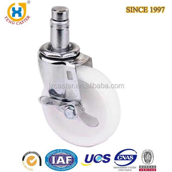 5 Inch Premium New Top stem Swivel PA plastic wheel caster for Cargo Tallying Cart