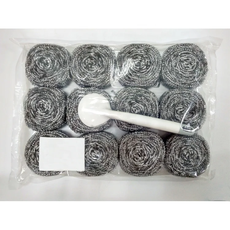 Kitchen Stainless Steel Sponges Scourer Set Stainless Steel Scrubbers Metal Scouring Pads Kitchen Cleaning Tool