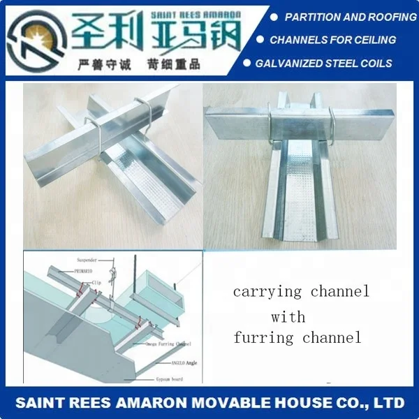 suspended ceiling system GI profile main channel/ c channel/roofing c purlins Bolivia market