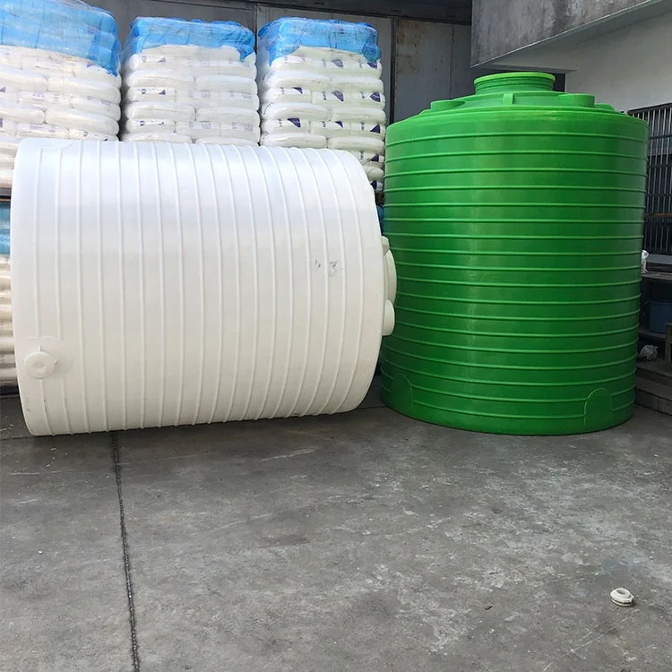10000Liter Green Color Round Flat Bottom Poly Vertical Plastic Water Liquid Storage Tanks For water treatment