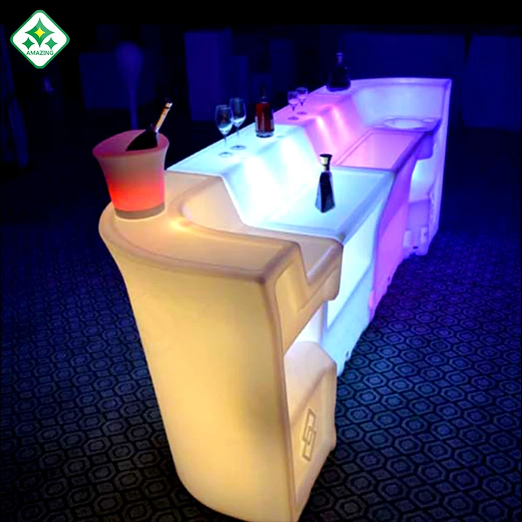 
factory direct LED glowing bar counter drink bar counter for nigh club 
