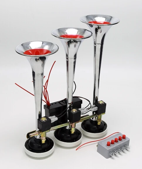 melody air horn with three iron trumpets