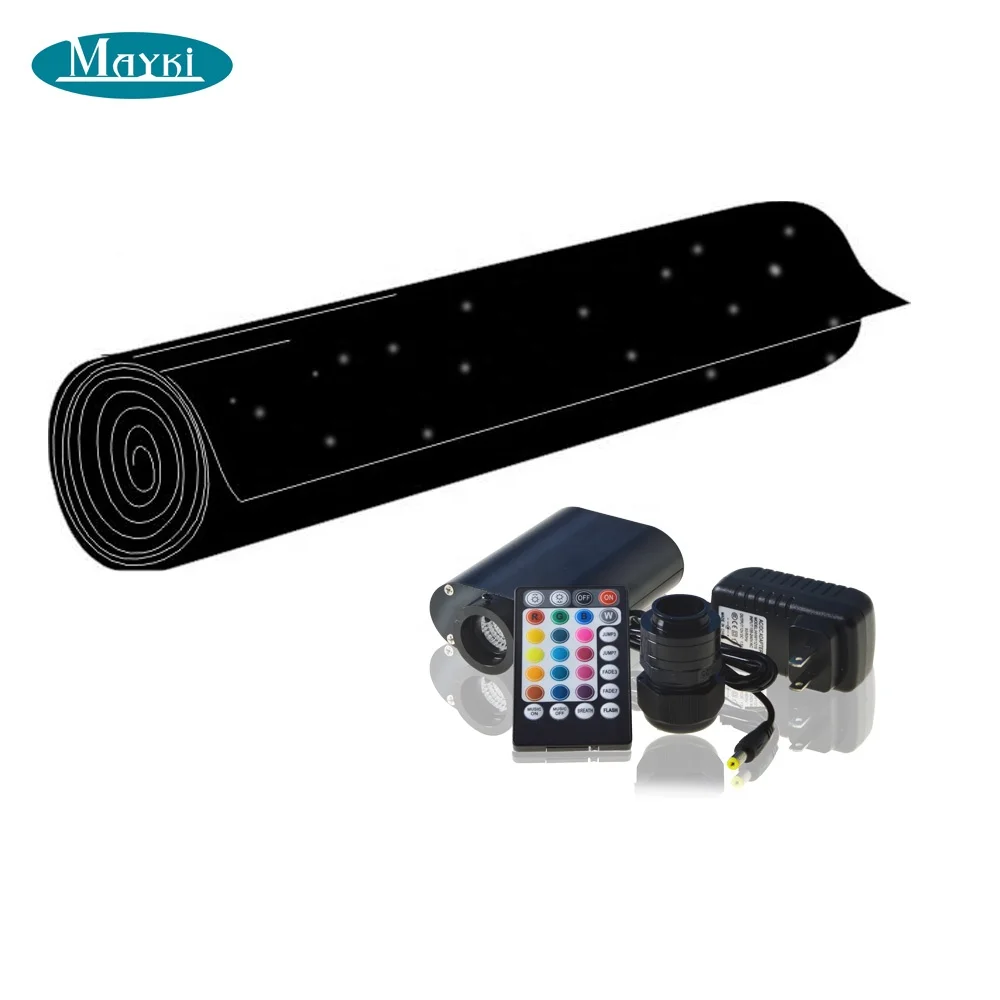 3.28ft*6.56ft Fiber Optic Carpet with Music Control RGBW LED Light Source Soft Washable Dancing Fiber Optic Star Carpet