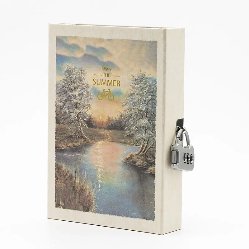 Custom Made Cute Notebook girls lock Diary With Lock And Key